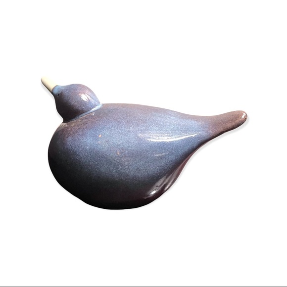 Large Ceramic Bird  Multicolored Blue Glazed Bird Figurine -- Host Pick! - Picture 6 of 8